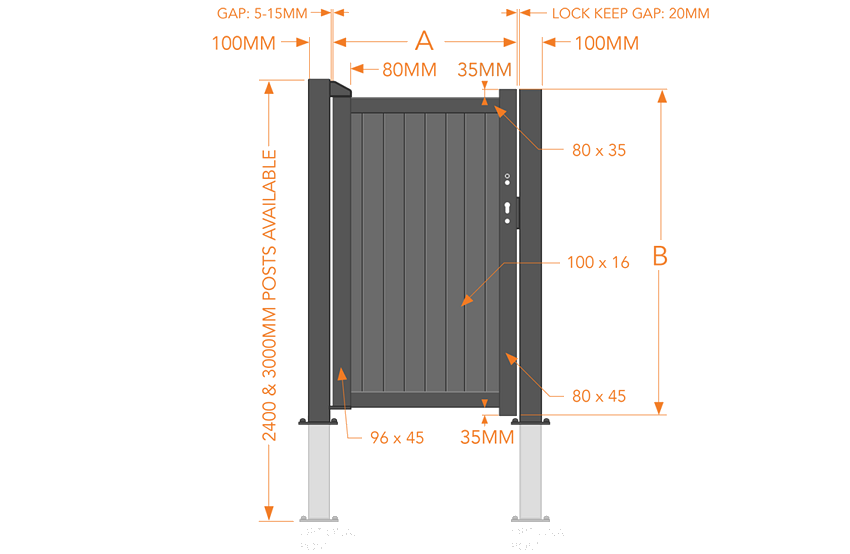 RMG 001PG Aluminium Pedestrian Gate